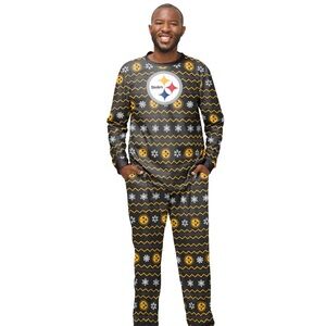Pittsburgh Steelers NFL FOCO Men’s Crew Neck Ugly Pajamas Size Medium